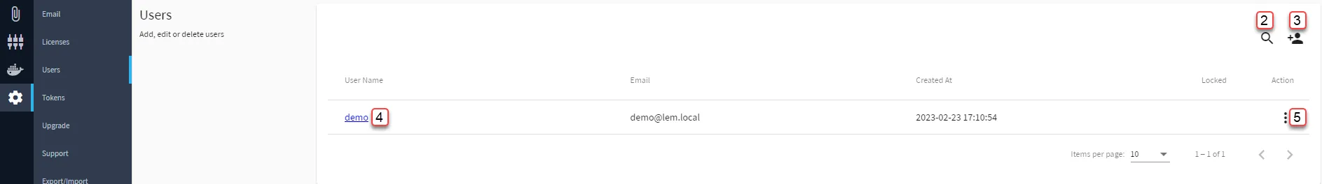 Belden Horizon Data Manager Admin Console : Users : Users Management Belden Horizon Data Manager Admin Console : Users : Users Management