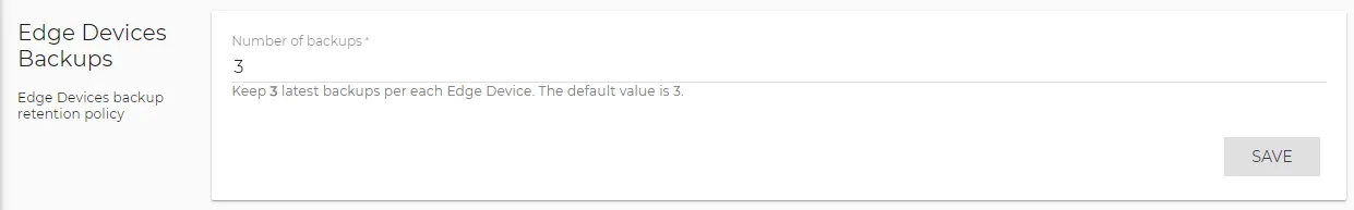 Edge Devices Backups section