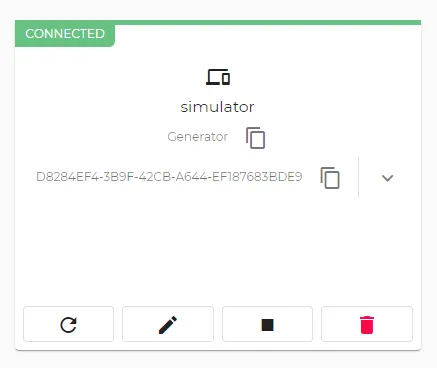 Generator device is successfully connected