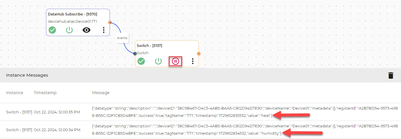 Switch Processor Output