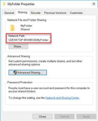 Updated Network Path