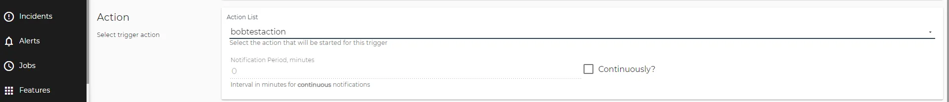 New Trigger: Set up Action