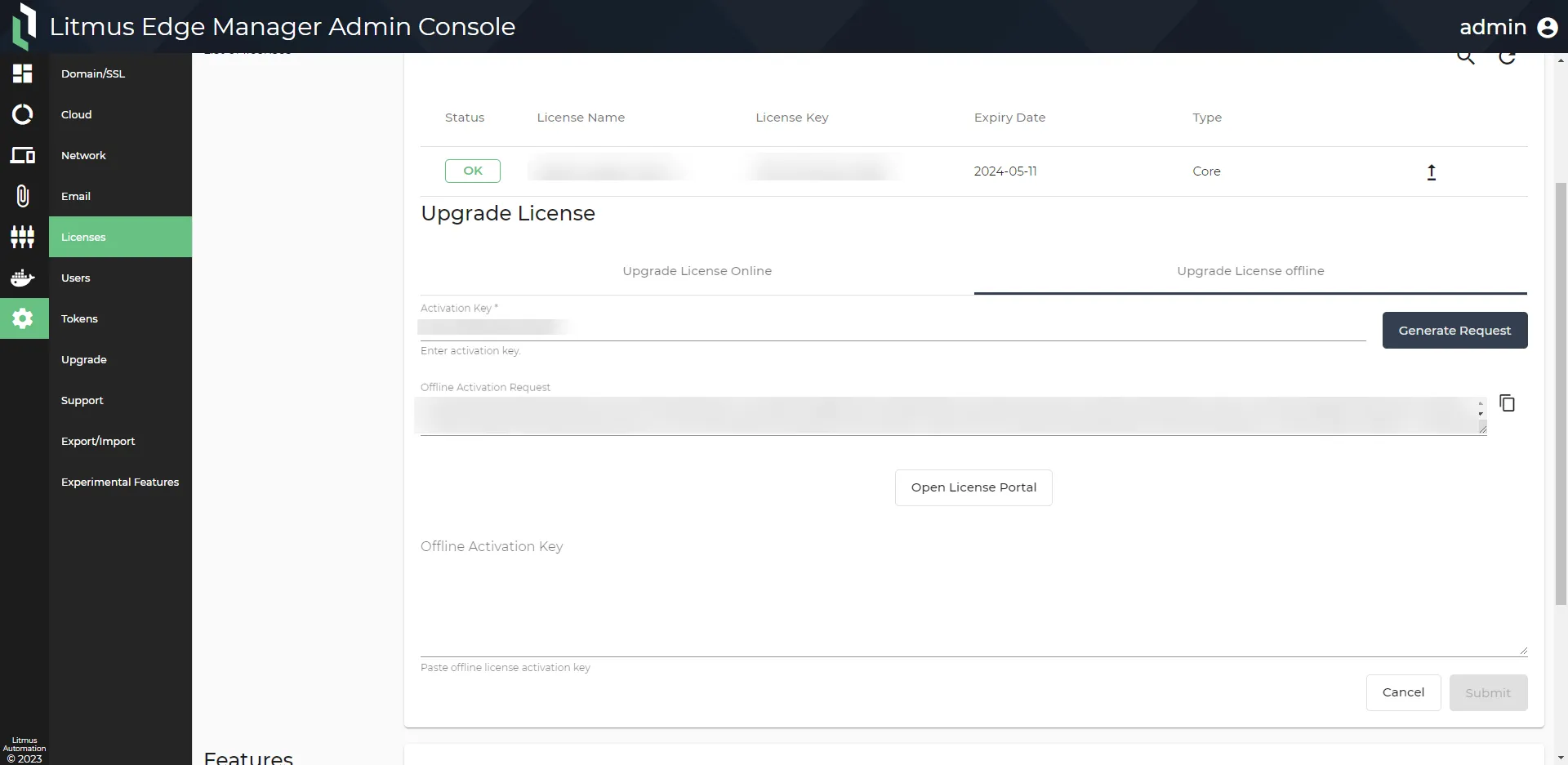 Offline License Activation