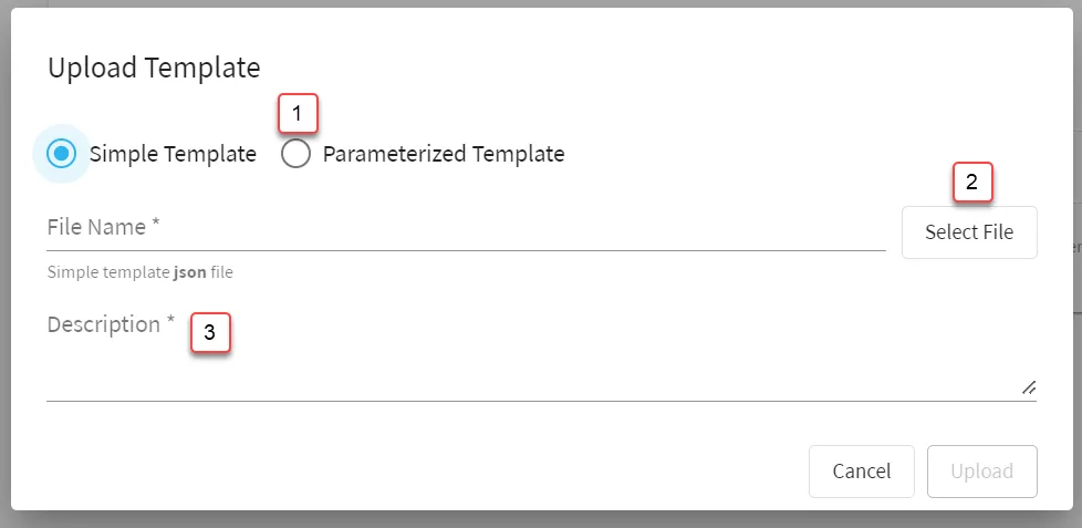Belden Horizon Data Manager Admin Console: Upload Templates