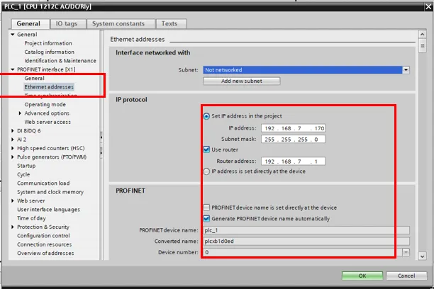 Ethernet addresses section