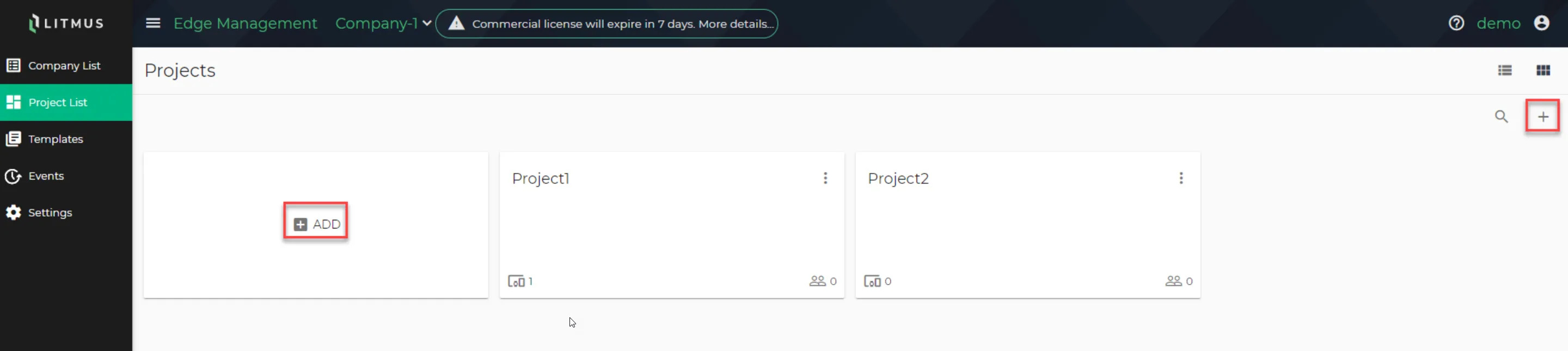 Add a New Project icon