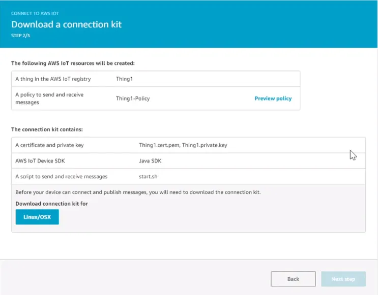 Download a connection kit screen Download a connection kit screen
