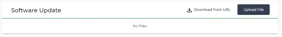 Software Update section Software Update section