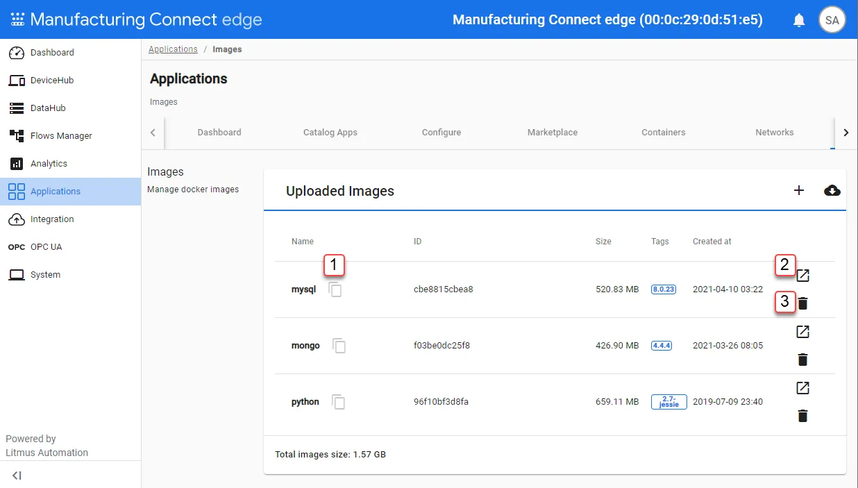Image management options