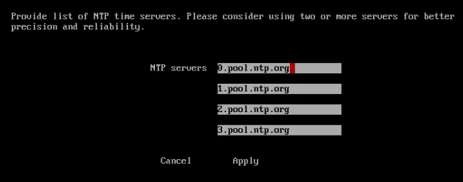 Manufacturing Connect Edge Terminal NTP server configuration