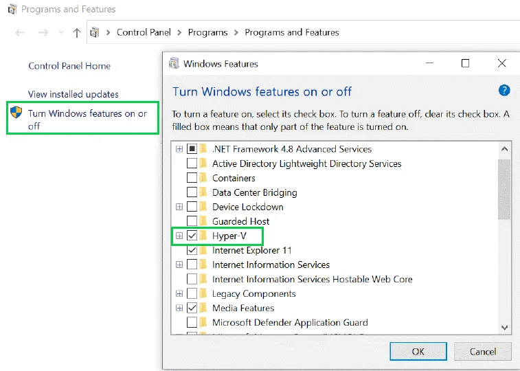 Enable Hyper-V