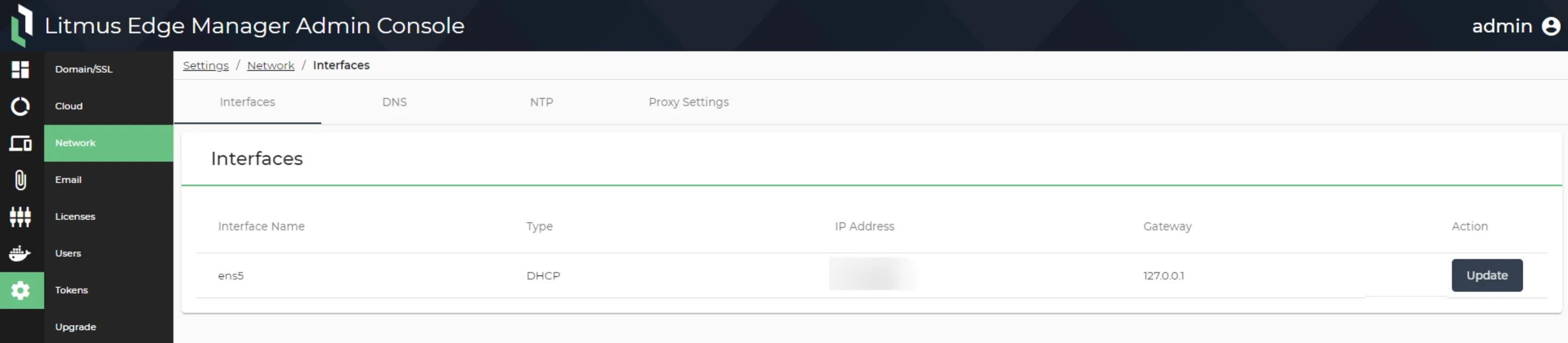 Interfaces Tab