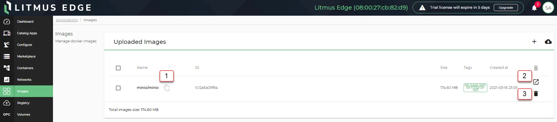 Image management options