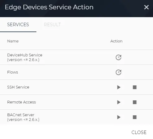 Manage edge device(s) services Manage edge device(s) services