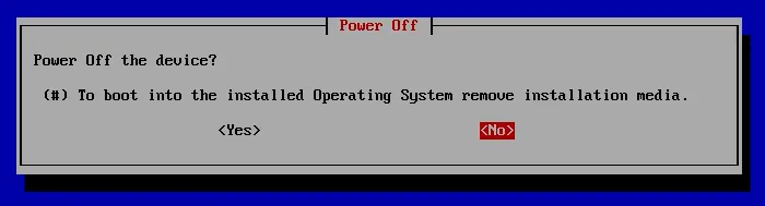 Power off notification