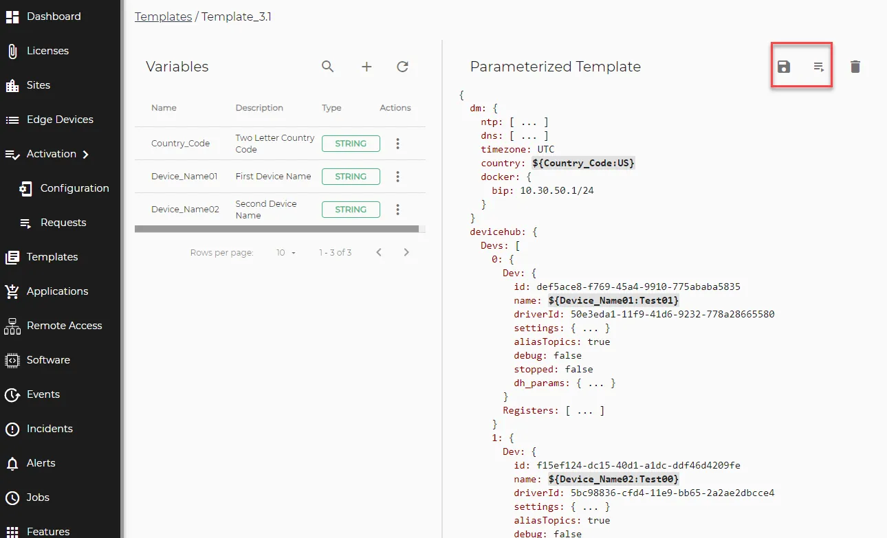 Parameterized Template Save and Preview Button Parameterized Template Save and Preview Button