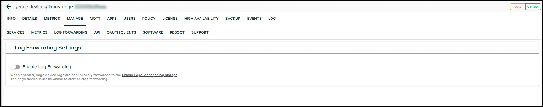 Log Forwarding