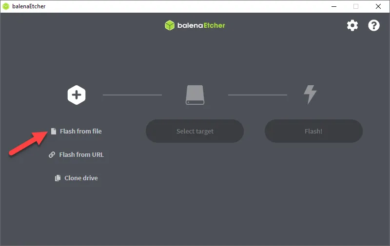 Flash from file option