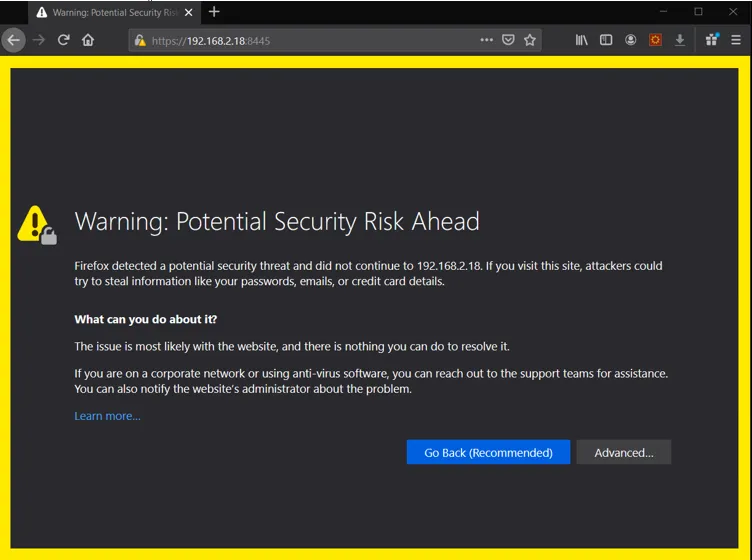 Ignorable Security error message #1 Ignorable Security error message #1