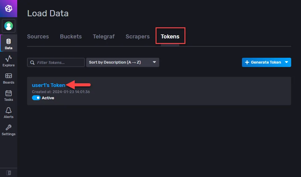 The Tokens page