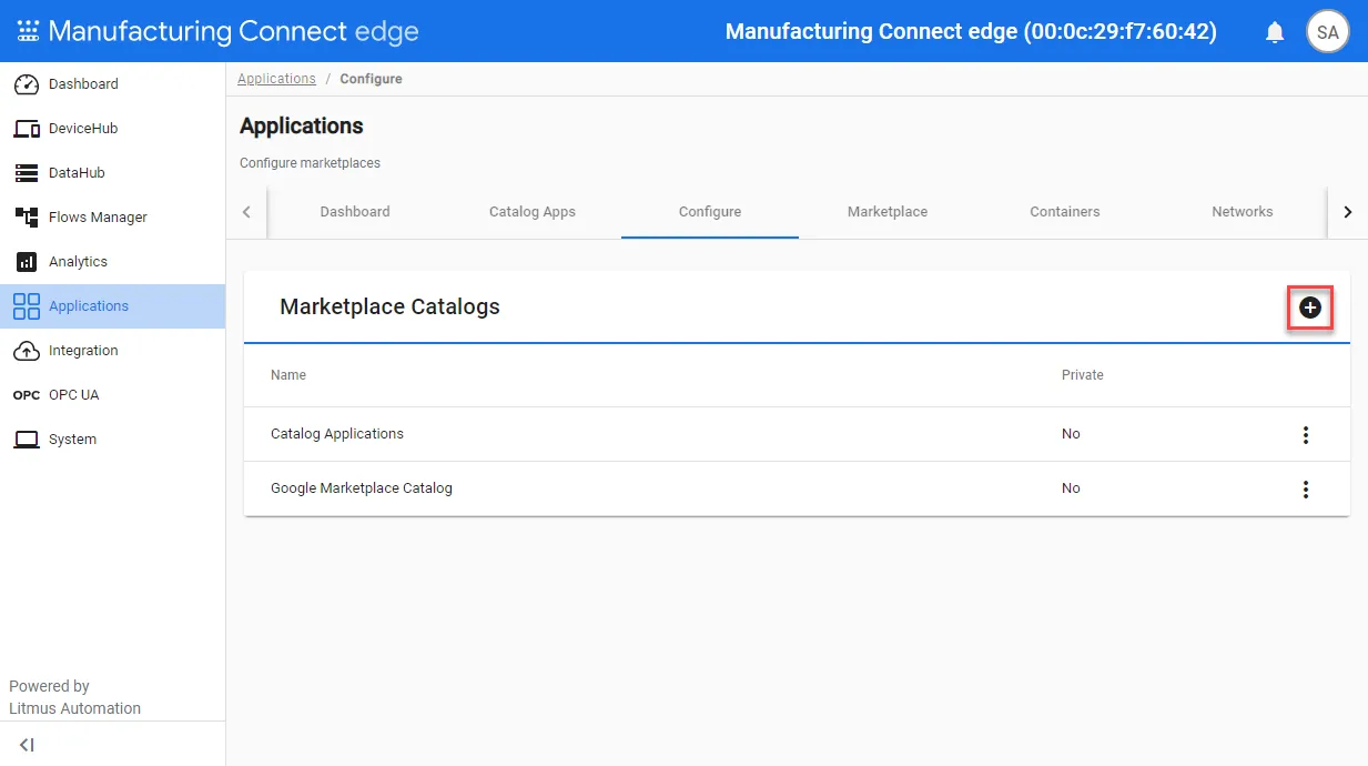 Add Marketplace Catalog icon