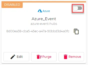 Toggle to enable connector Toggle to enable connector