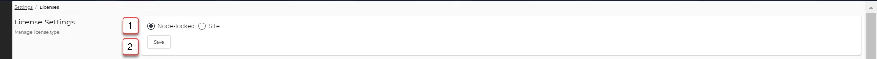 License Settings
