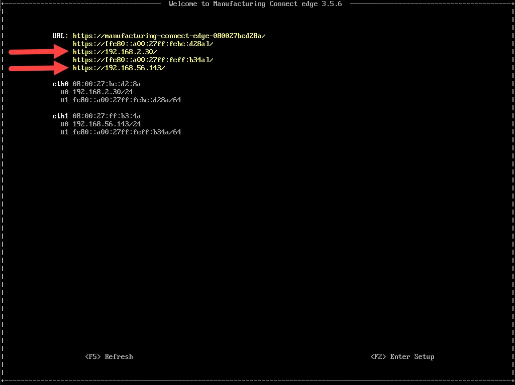 URLs to access Web UI