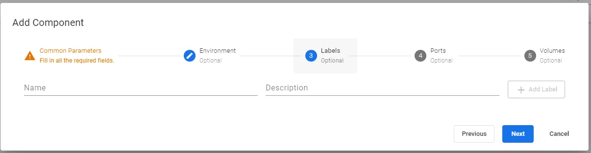 Add Component : Labels Add Component : Labels