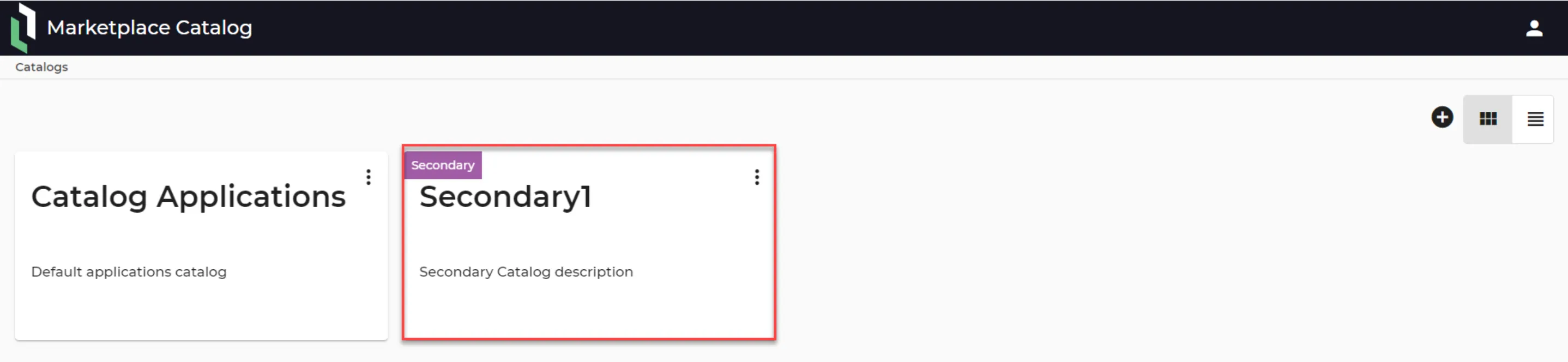 Marketplace Catalog: Secondary Marketplace Catalog