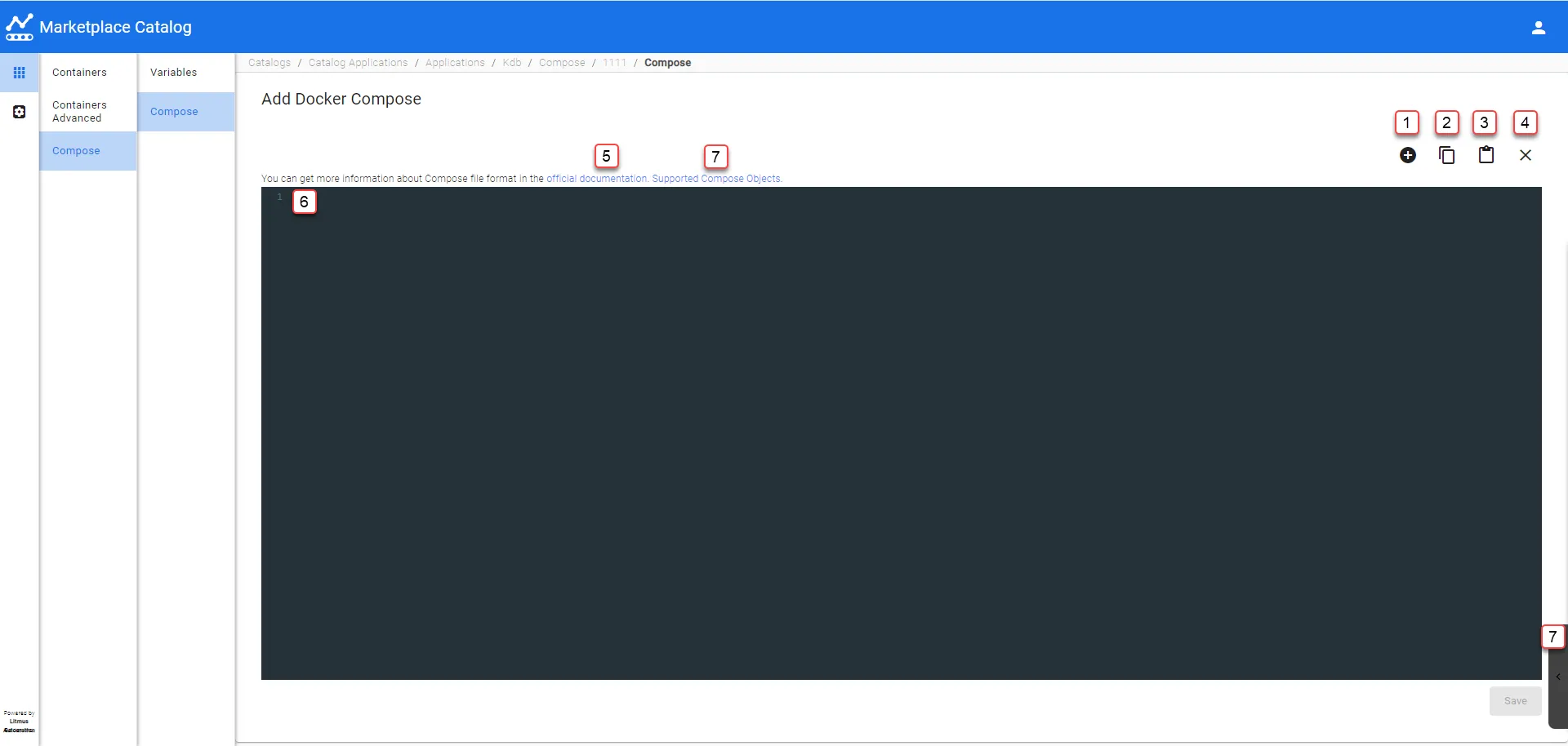Manufacturing Connect User UI : General Settings : Features : Marketplace Catalog : Catalog Applications : Compose : Compose Manufacturing Connect User UI : General Settings : Features : Marketplace Catalog : Catalog Applications : Compose : Compose