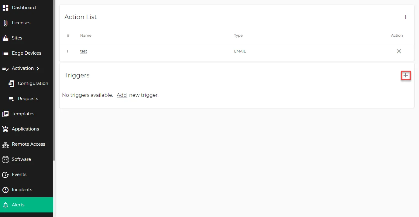Add new Trigger icon