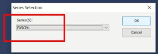 Series Selection dialog box