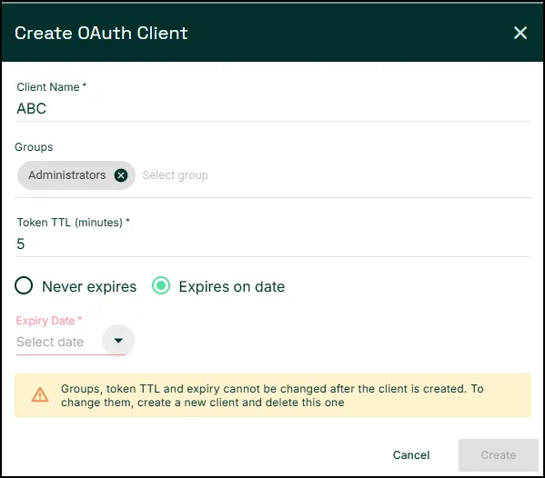 Create OAuth