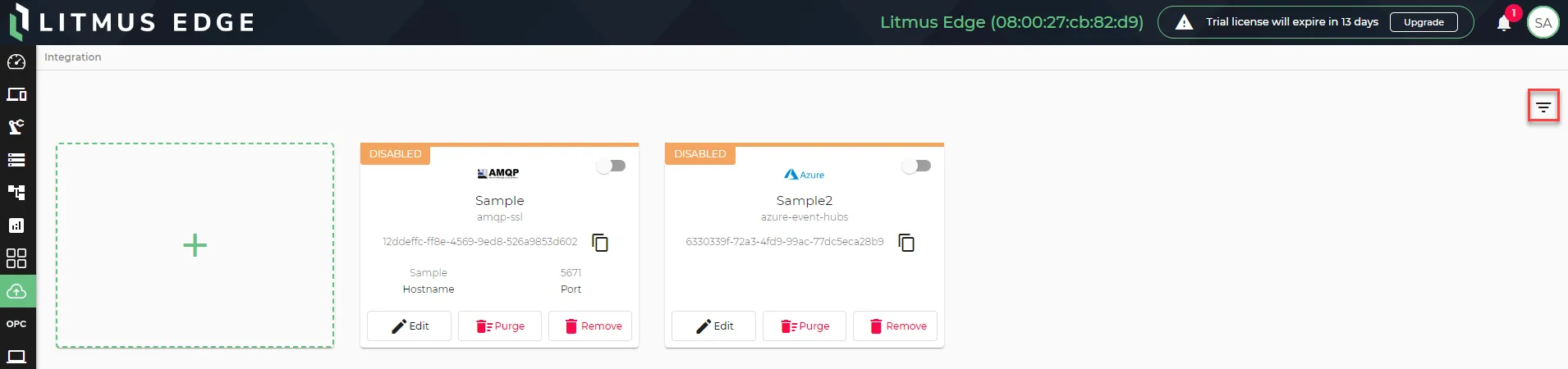 Toggle Connector Filter icon