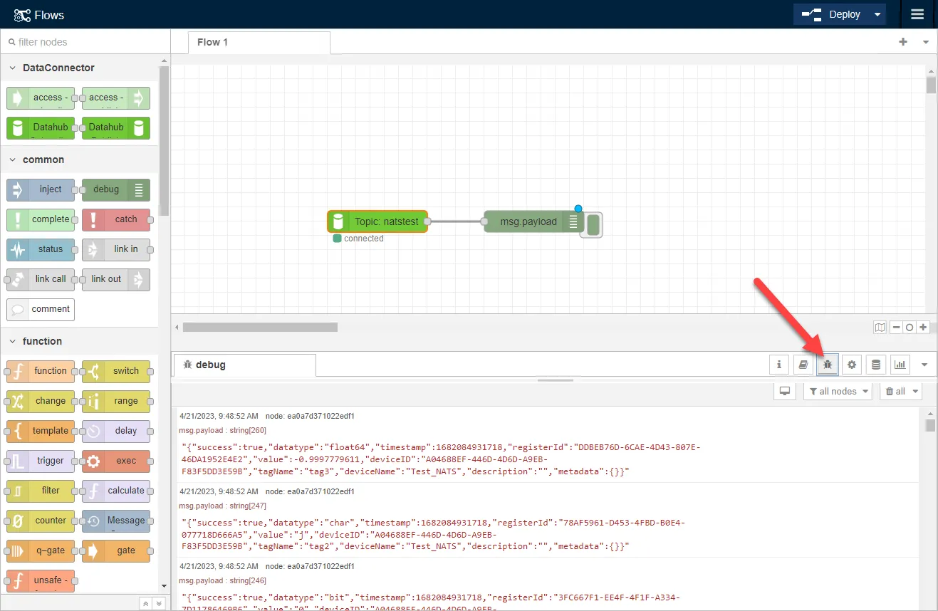 The Debug icon