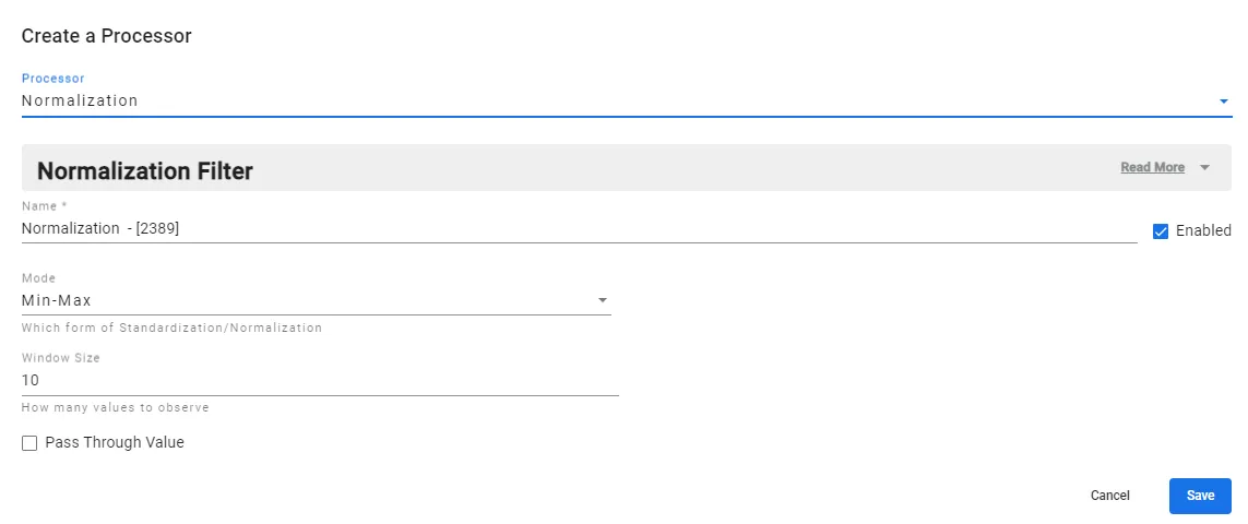 Normalization Parameters