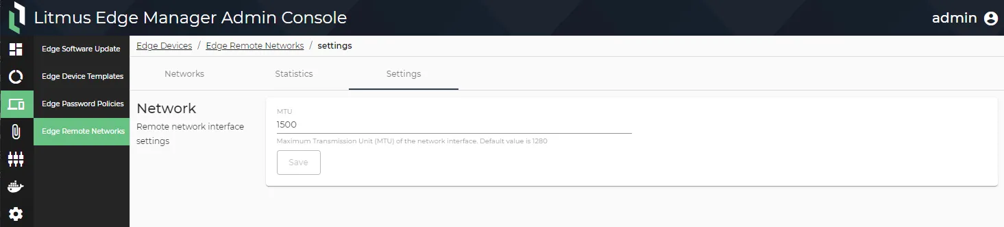 Edge Remote Networks: Settings