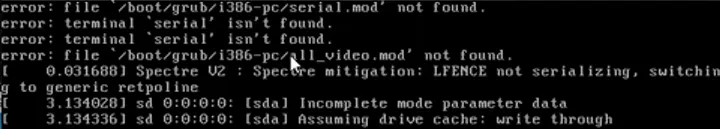 Warning/error messages Warning/error messages
