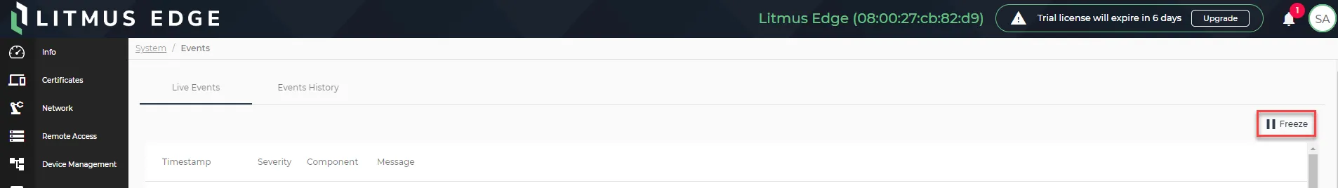 The Freeze button for live events The Freeze button for live events