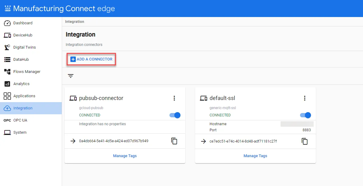Add a connector icon