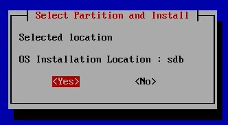Confirm selected location
