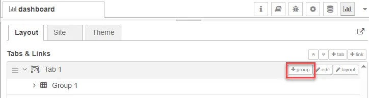 Hover over the tab to view these options.