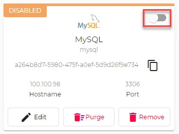 Toggle to enable connector Toggle to enable connector