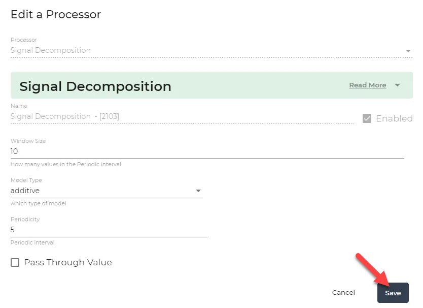 Edit a Processor dialog box