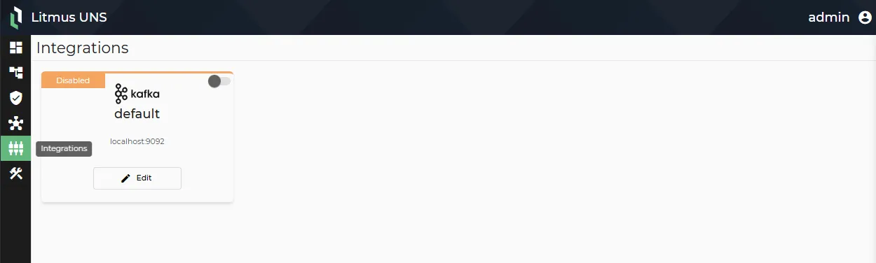 Integration pane Integration pane