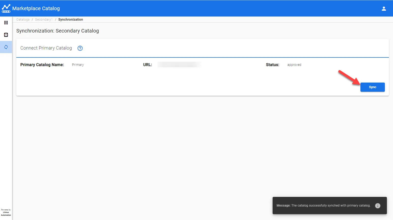 Secondary Marketplace Catalog: Synchronization: Sync