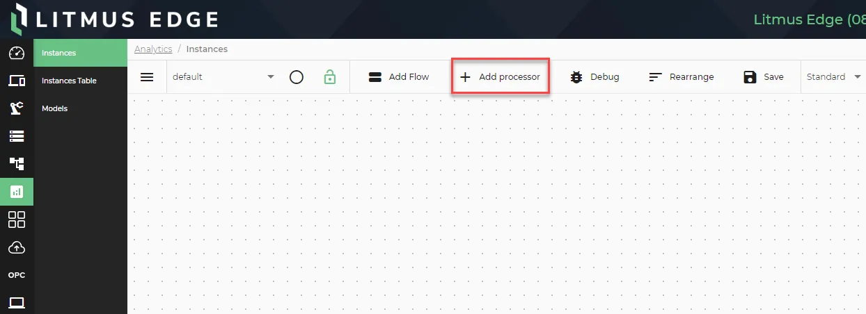 The Add processor option