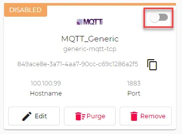 Toggle to enable connector Toggle to enable connector