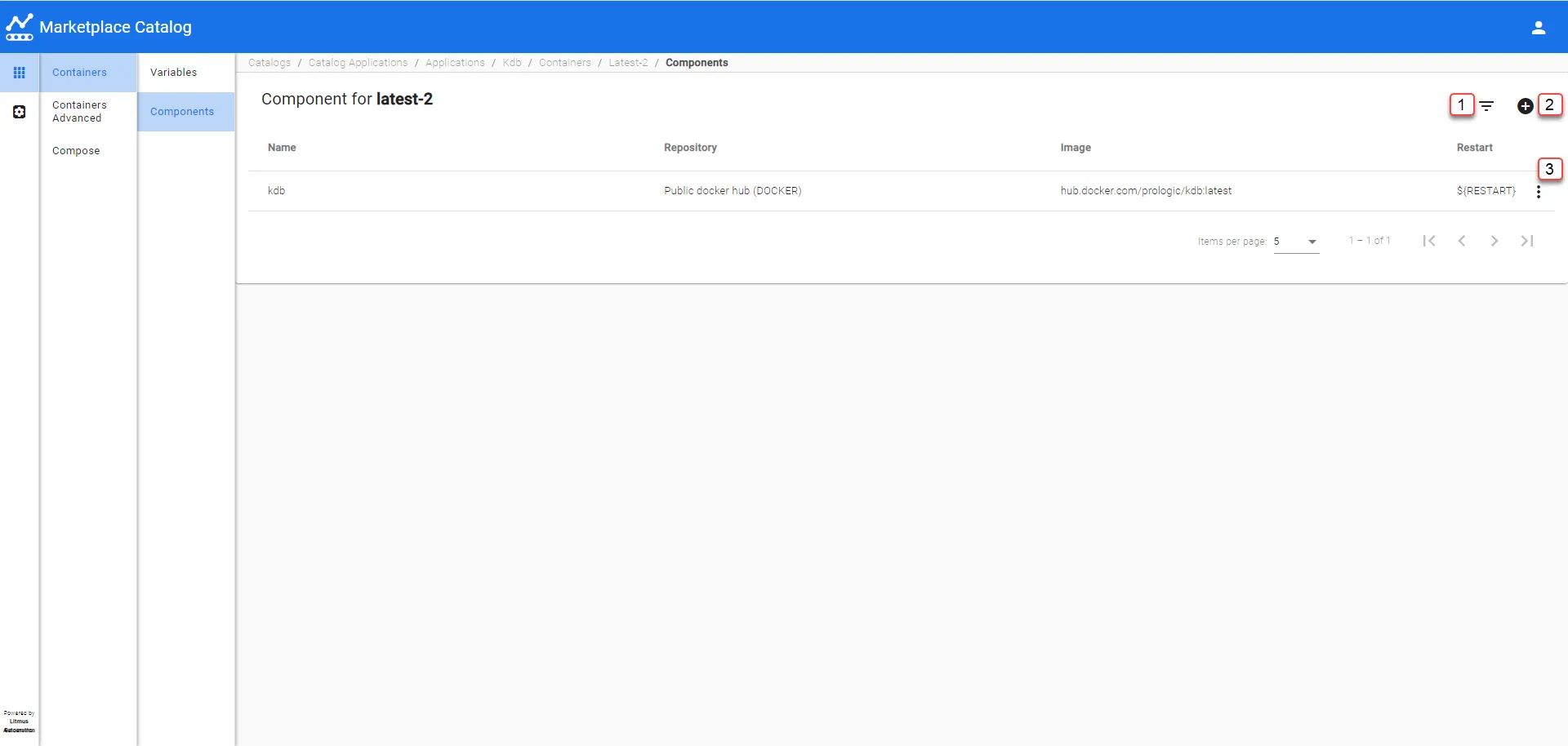 Manufacturing Connect User UI : General Settings : Features : Marketplace Catalog : Catalog Applications : Components Manufacturing Connect User UI : General Settings : Features : Marketplace Catalog : Catalog Applications : Components